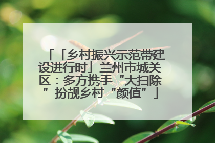 「乡村振兴示范带建设进行时」兰州市城关区：多方携手“大扫除”扮靓乡村“颜值”