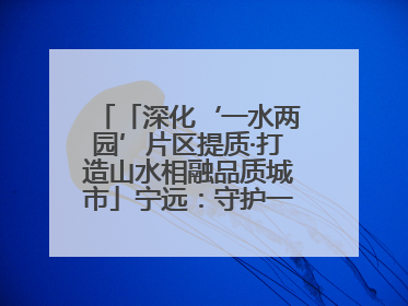 「深化‘一水两园’片区提质·打造山水相融品质城市」宁远：守护一江碧水 共享幸福河湖