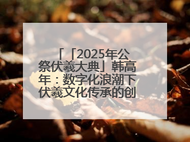 「2025年公祭伏羲大典」韩高年：数字化浪潮下伏羲文化传承的创新之道