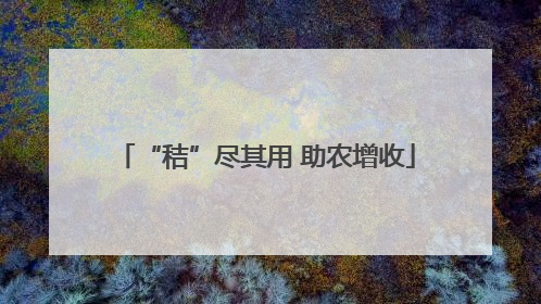 “秸”尽其用 助农增收