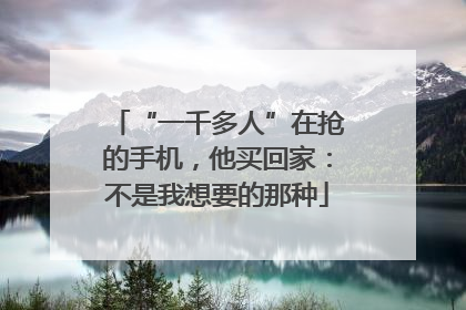 “一千多人”在抢的手机，他买回家：不是我想要的那种