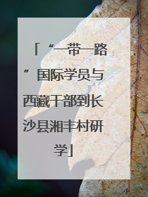 “一带一路”国际学员与西藏干部到长沙县湘丰村研学