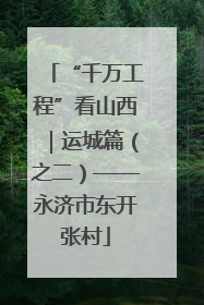 “千万工程”看山西｜运城篇（之二）——永济市东开张村