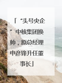 “头号央企”中核集团换帅，原总经理申彦锋升任董事长