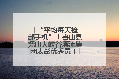 “平均每天捡一部手机”！鲁山县尧山大峡谷漂流集团表彰优秀员工