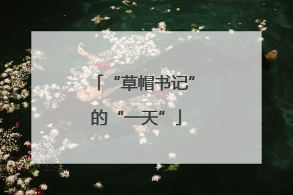“草帽书记”的“一天”