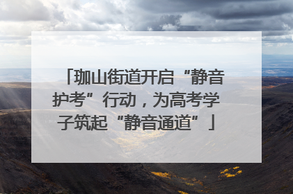 珈山街道开启“静音护考”行动，为高考学子筑起“静音通道”