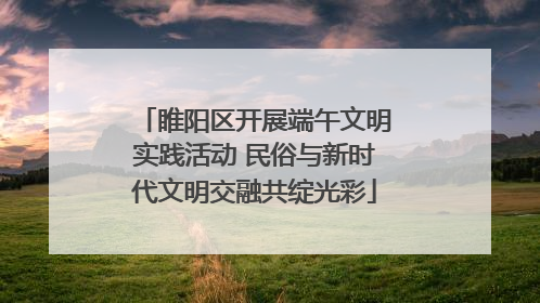 睢阳区开展端午文明实践活动 民俗与新时代文明交融共绽光彩