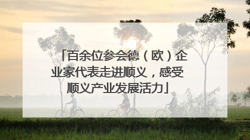 百余位参会德（欧）企业家代表走进顺义，感受顺义产业发展活力