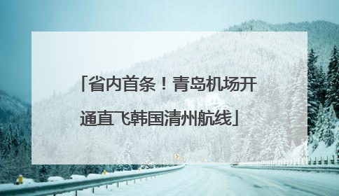 省内首条！青岛机场开通直飞韩国清州航线
