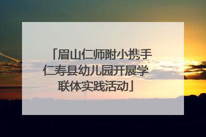 眉山仁师附小携手仁寿县幼儿园开展学联体实践活动