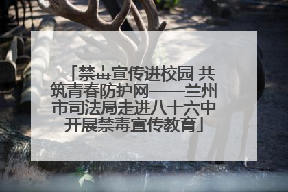 禁毒宣传进校园 共筑青春防护网——兰州市司法局走进八十六中开展禁毒宣传教育
