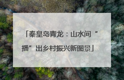秦皇岛青龙：山水间“播”出乡村振兴新图景
