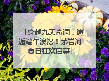 穿越九天奇洞，邂逅端午浪漫！茅岩河夏日狂欢启幕
