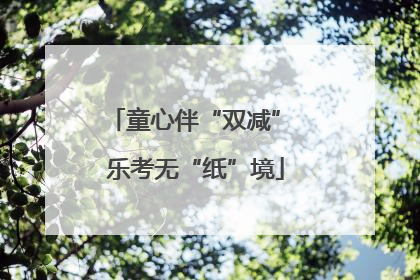 童心伴“双减” 乐考无“纸”境