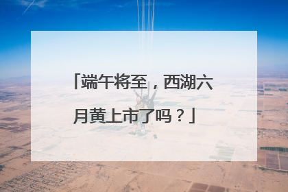 端午将至，西湖六月黄上市了吗？