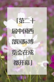 第二十届中国西部国际博览会在成都开幕