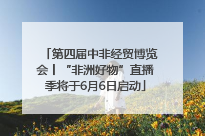 第四届中非经贸博览会丨“非洲好物”直播季将于6月6日启动