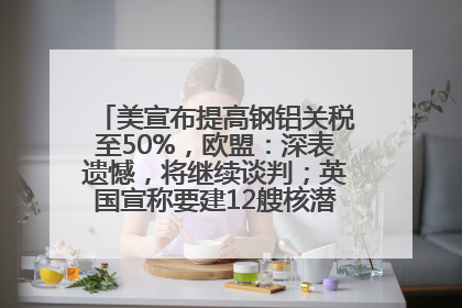 美宣布提高钢铝关税至50%，欧盟：深表遗憾，将继续谈判；英国宣称要建12艘核潜艇；马斯克最新发声：不想为美政府所做的一切承担责任丨早报