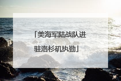 美海军陆战队进驻洛杉矶执勤