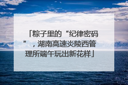 粽子里的“纪律密码”，湖南高速炎陵西管理所端午玩出新花样