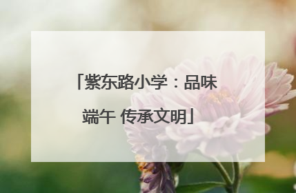 紫东路小学：品味端午 传承文明
