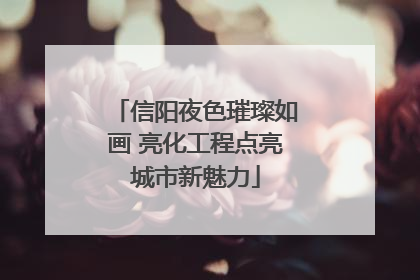 信阳夜色璀璨如画 亮化工程点亮城市新魅力