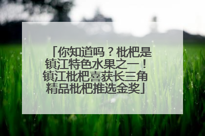 你知道吗？枇杷是镇江特色水果之一！镇江枇杷喜获长三角精品枇杷推选金奖