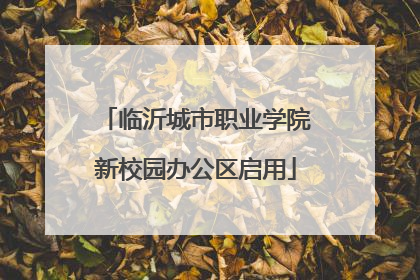 临沂城市职业学院新校园办公区启用