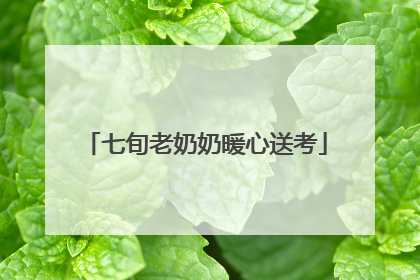七旬老奶奶暖心送考