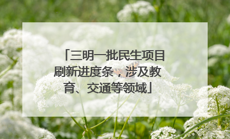 三明一批民生项目刷新进度条，涉及教育、交通等领域