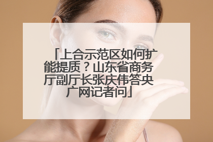 上合示范区如何扩能提质？山东省商务厅副厅长张庆伟答央广网记者问