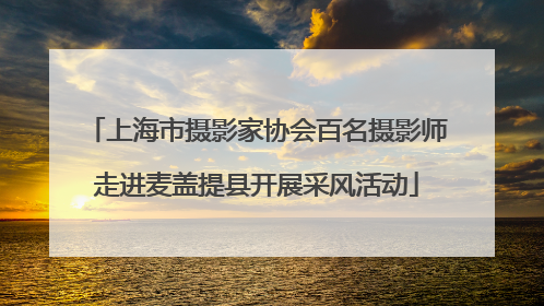 上海市摄影家协会百名摄影师走进麦盖提县开展采风活动