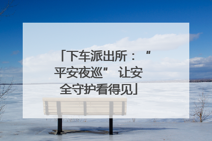 下车派出所：“平安夜巡” 让安全守护看得见