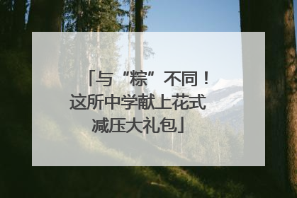 与“粽”不同！这所中学献上花式减压大礼包