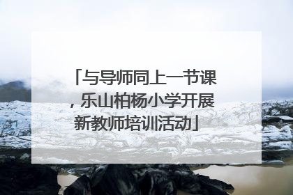 与导师同上一节课，乐山柏杨小学开展新教师培训活动