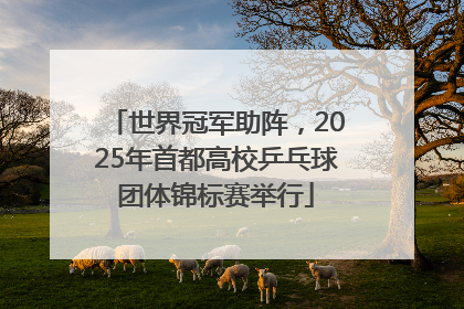 世界冠军助阵，2025年首都高校乒乓球团体锦标赛举行