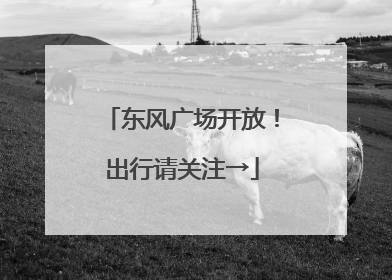 东风广场开放！出行请关注→