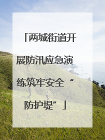 两城街道开展防汛应急演练筑牢安全“防护堤”