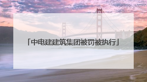 中电建建筑集团被罚被执行