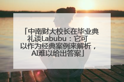中南财大校长在毕业典礼谈Labubu：它可以作为经典案例来解析，AI难以给出答案