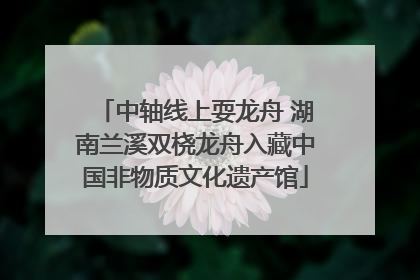 中轴线上耍龙舟 湖南兰溪双桡龙舟入藏中国非物质文化遗产馆