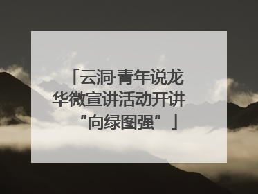 云洞·青年说龙华微宣讲活动开讲“向绿图强”