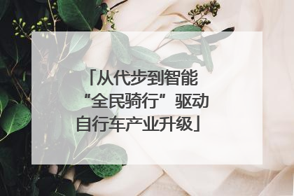 从代步到智能 “全民骑行”驱动自行车产业升级