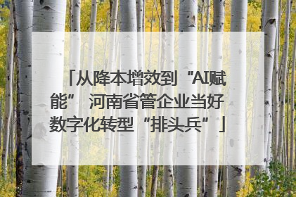 从降本增效到“AI赋能” 河南省管企业当好数字化转型“排头兵”