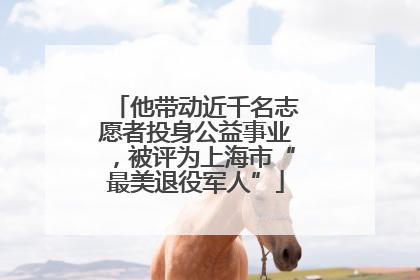他带动近千名志愿者投身公益事业，被评为上海市“最美退役军人”