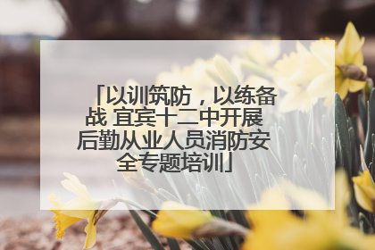 以训筑防，以练备战 宜宾十二中开展后勤从业人员消防安全专题培训