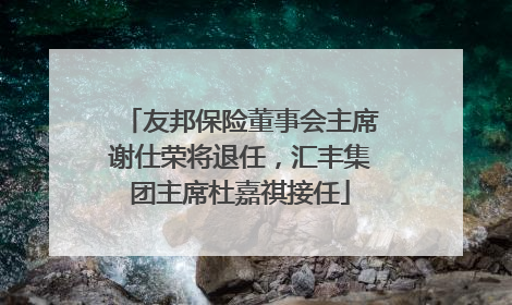 友邦保险董事会主席谢仕荣将退任，汇丰集团主席杜嘉祺接任