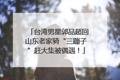 台湾男星郭品超回山东老家骑“三蹦子”赶大集被偶遇！