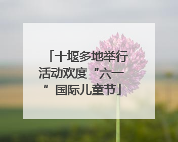 十堰多地举行活动欢度“六一”国际儿童节